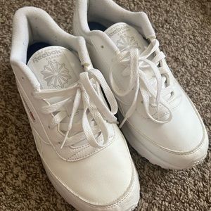 White Reebok sneakers